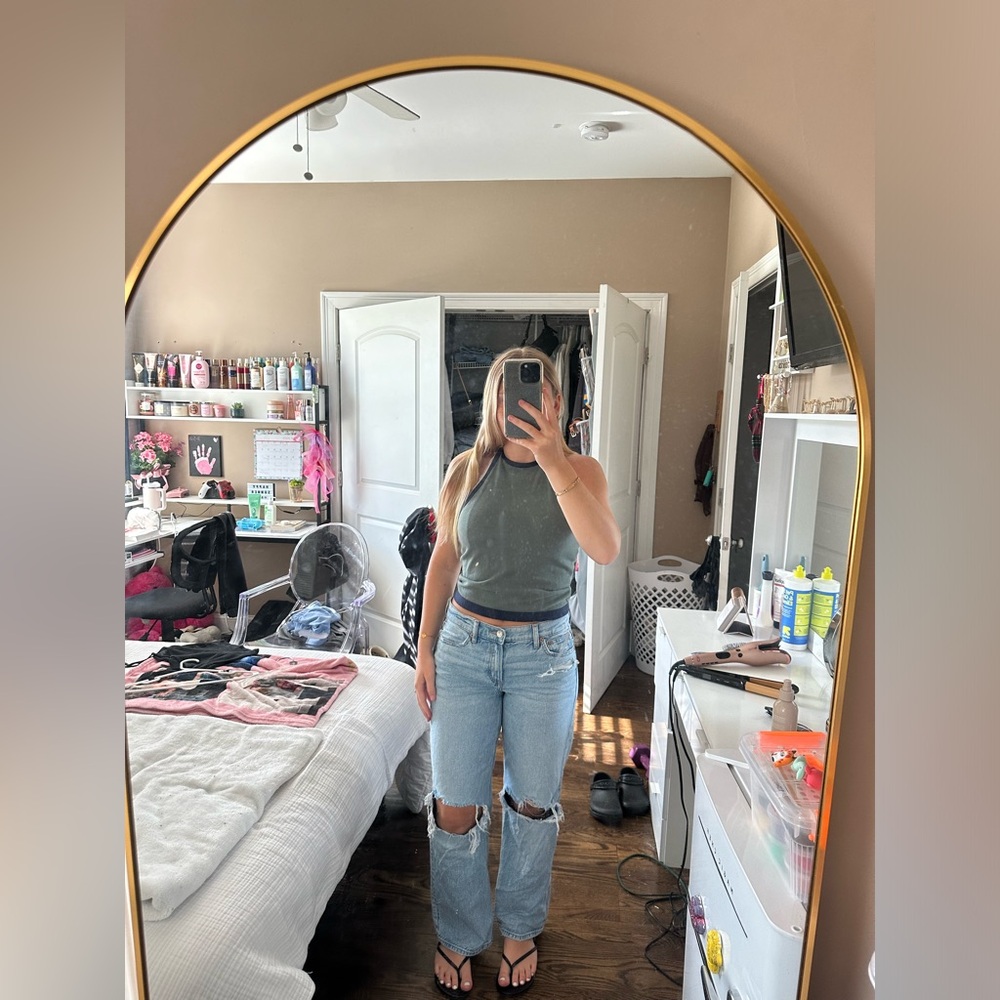 American Eagle Outfitters Green Halter Top